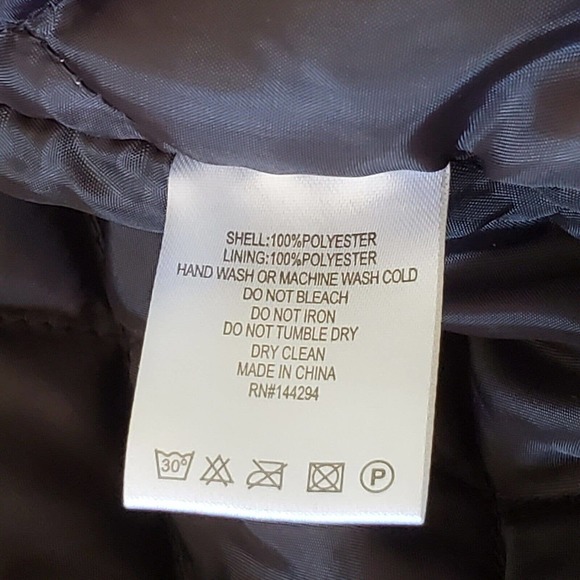 Han Ton Mens L Bomber Jacket Black Full Zip Insulated Quilted Flap Pockets - Picture 15 of 16